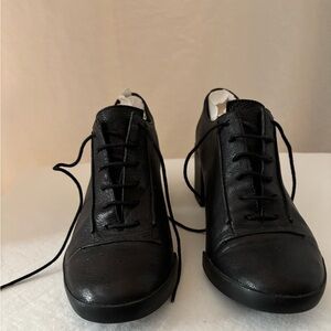 Black Leather Women's Shoes